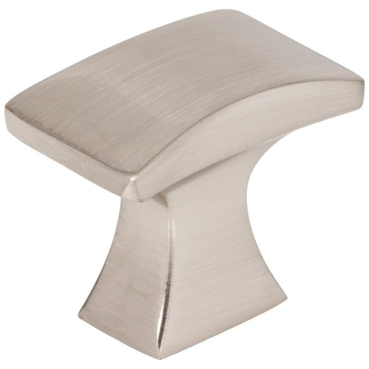 1-1/4" Overall Length Satin Nickel Flared Philip Cabinet Knob