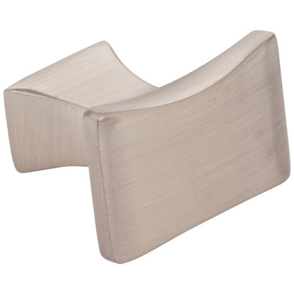 1-1/4" Overall Length Satin Nickel Flared Philip Cabinet Knob