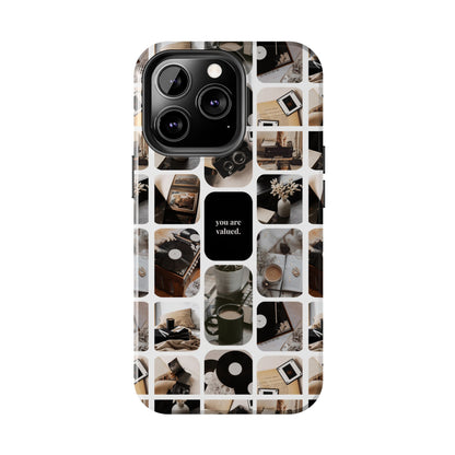 Retro Collage Phone Case - You Are Valued, Durable Protection for Your Device, Thoughtful Gift for Friends & Family, Perfect for Any [...]