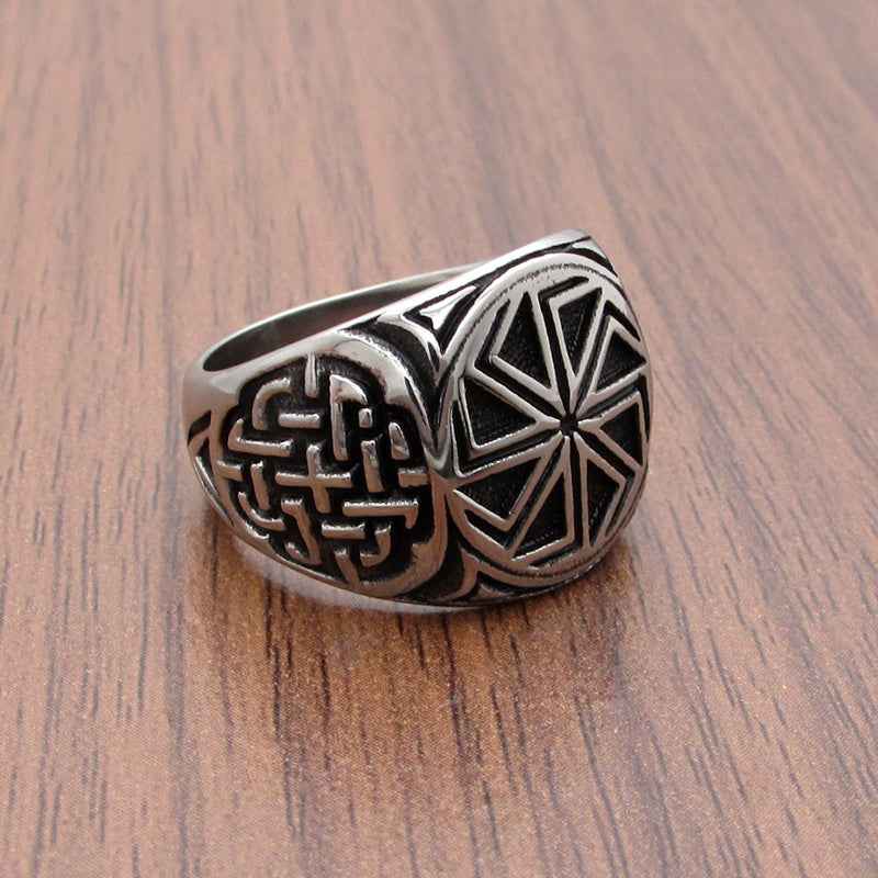 Personalized Viking Ring - Retro Nordic Men's Titanium Steel Ring