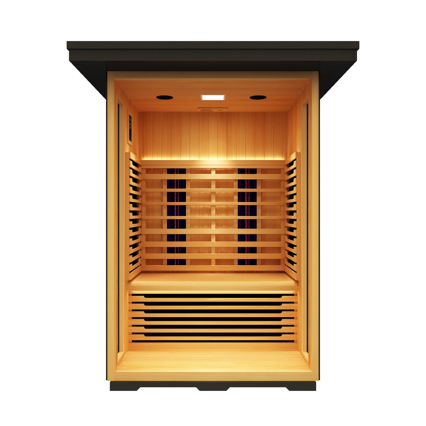 Peak Saunas Patagonia 2-Person Outdoor Full Spectrum Infrared Sauna with XL Medical-Grade Red Light Therapy and Smart WiFi App Control