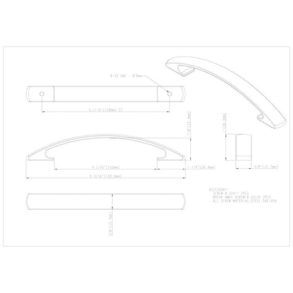 3" Center-to-Center Satin Nickel Arched Strickland Cabinet Pull