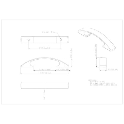 3" Center-to-Center Satin Nickel Arched Strickland Cabinet Pull