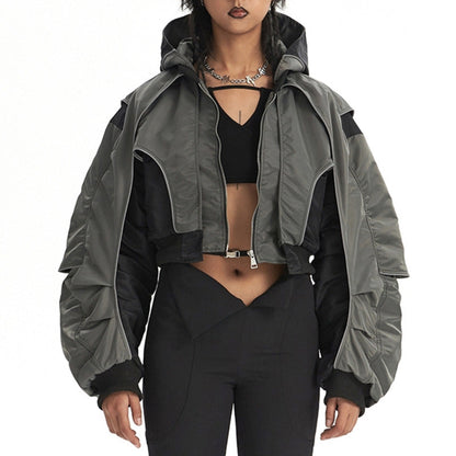 MA-1 Bomber Jacket Reflective Splicing Jacket