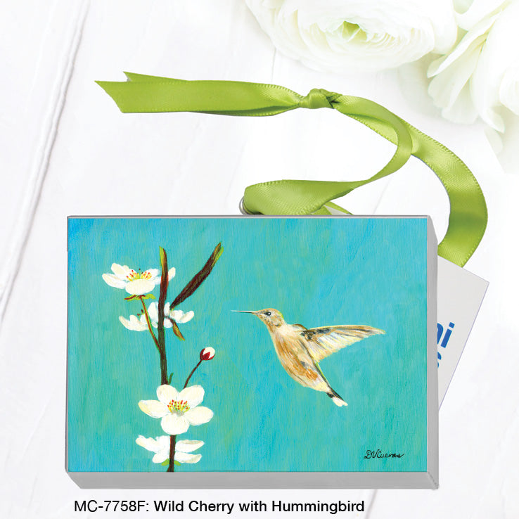 Wild Cherry with Hummingbird, Mini Canvas (MC-7758F)