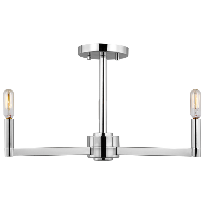 Fullton Three Light Semi-Flush Mount