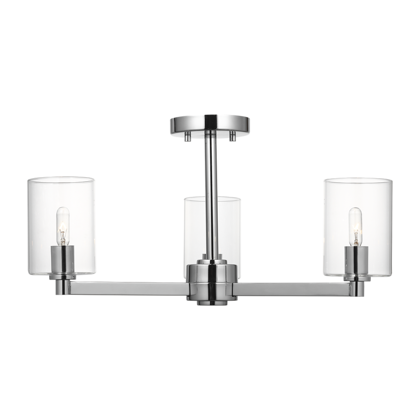 Fullton Three Light Semi-Flush Mount
