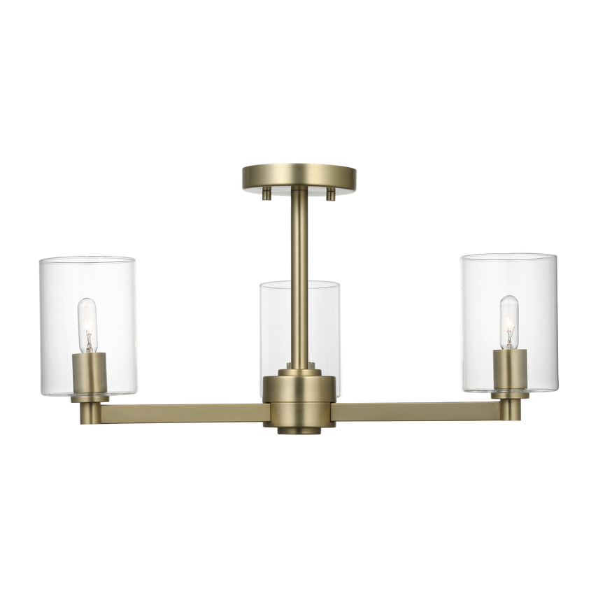 Fullton Three Light Semi-Flush Mount