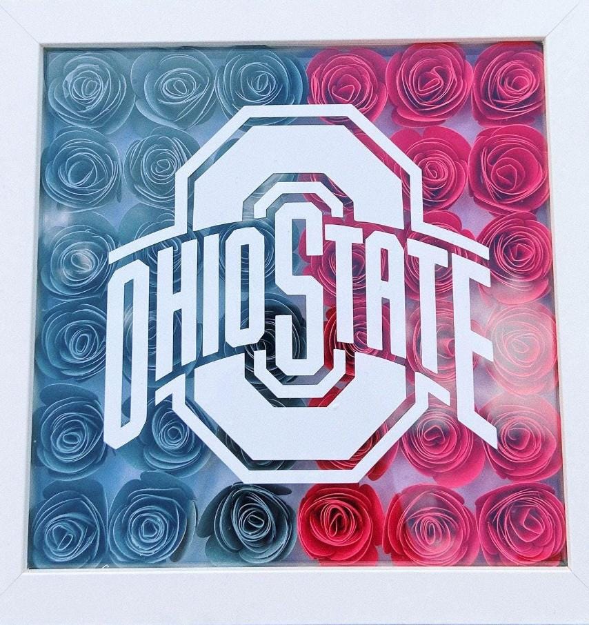 Custom College Flower Shadowbox