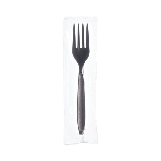 Dart Boxed Reliance Medium Weight Cutlery, Fork, Black, 1,000/Carton