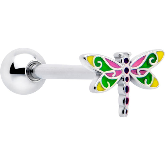 Dragonfly Colors Barbell Tongue Ring