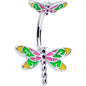 Dragonfly Colors Double Mount Belly Ring