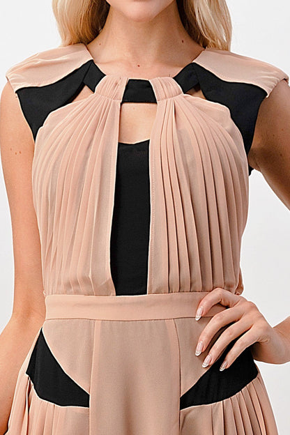 Color Blocked Pleated Fashion Dress | Apparel | Kitchen + Metal