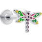 16G Dragonfly Colors Flat Back Earring