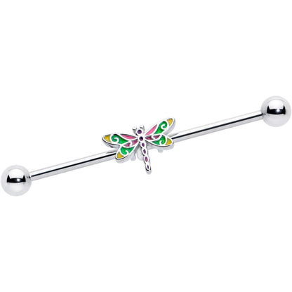 14G Dragonfly Colors Industrial Barbell 38mm