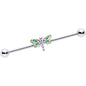 14G Dragonfly Colors Industrial Barbell 38mm