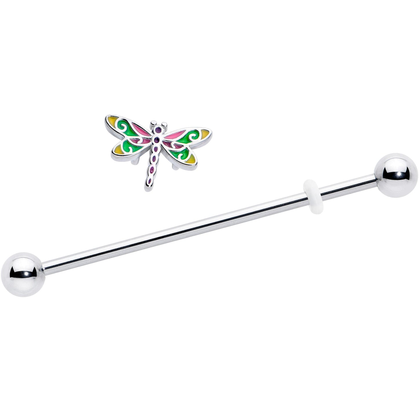 14G Dragonfly Colors Industrial Barbell 38mm
