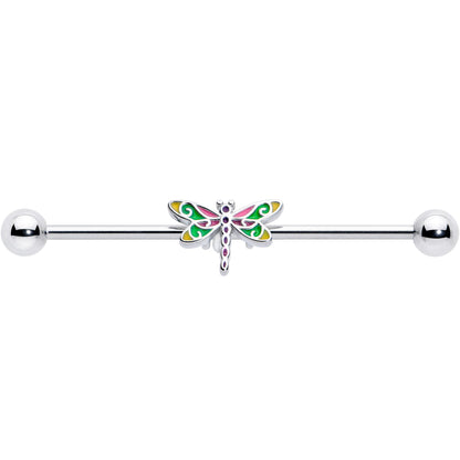 14G Dragonfly Colors Industrial Barbell 38mm