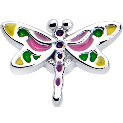 20G 7mm Dragonfly Colors L Shape Nose Ring