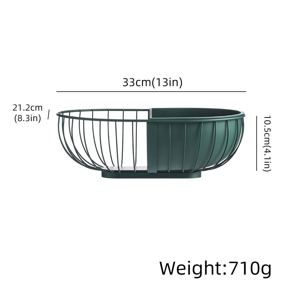 Metal Hollowed Out Fruit Vegetable Snack Tray Bowl Basket | Kitchen Essentials | Kitchen + Metal