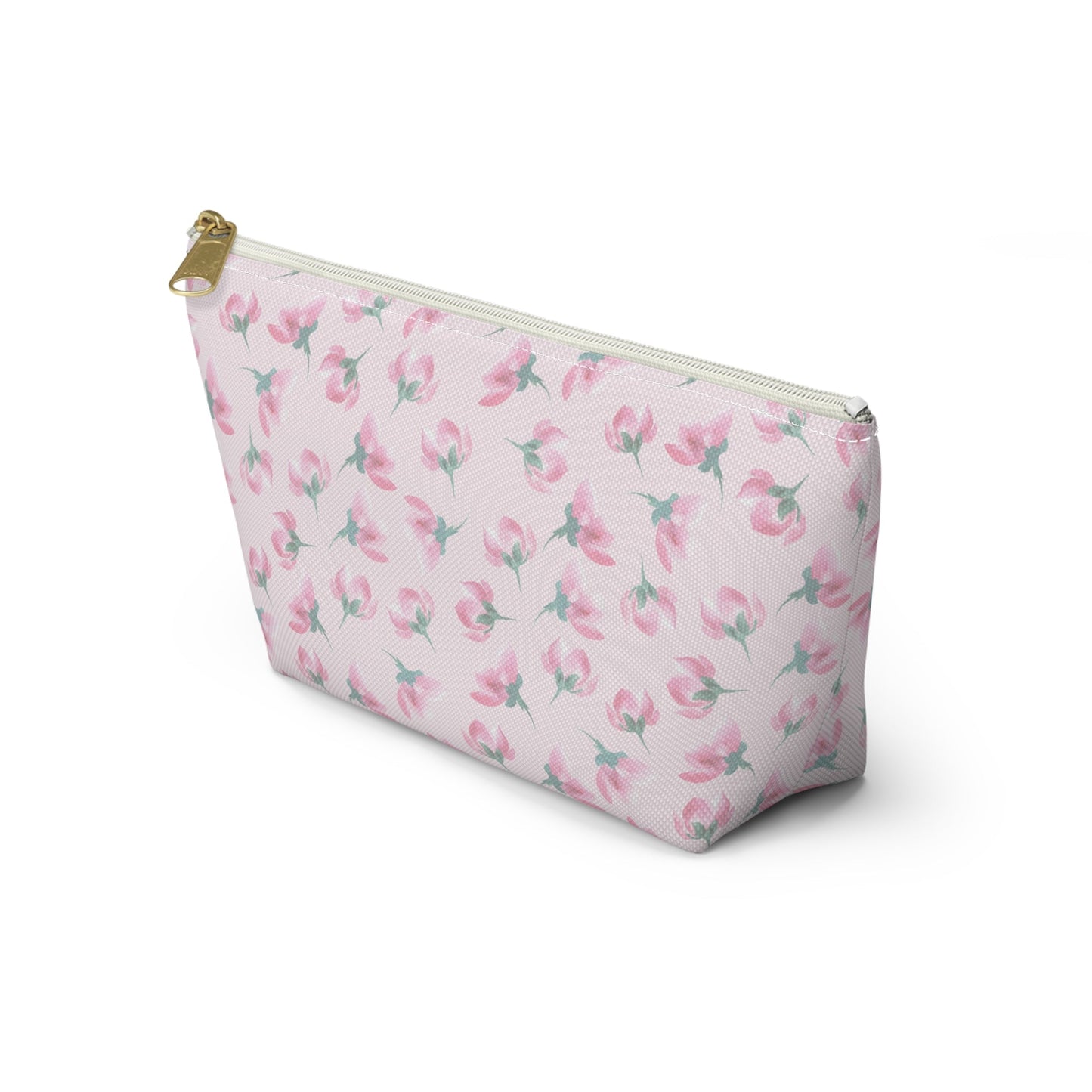 Customizable: Floral Accessory Pouch, Makeup Bag, Travel Case, Pink Flower Pouch, Gift for Her, Cosmetic Clutch, Everyday Organizer