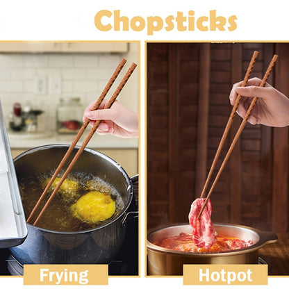 Extra Long Wooden Cooking Chopsticks for Noodles  Frying