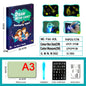 Toy Drawing Pad 3D Magic 8 Light Effects Puzzle Board Sketchpad