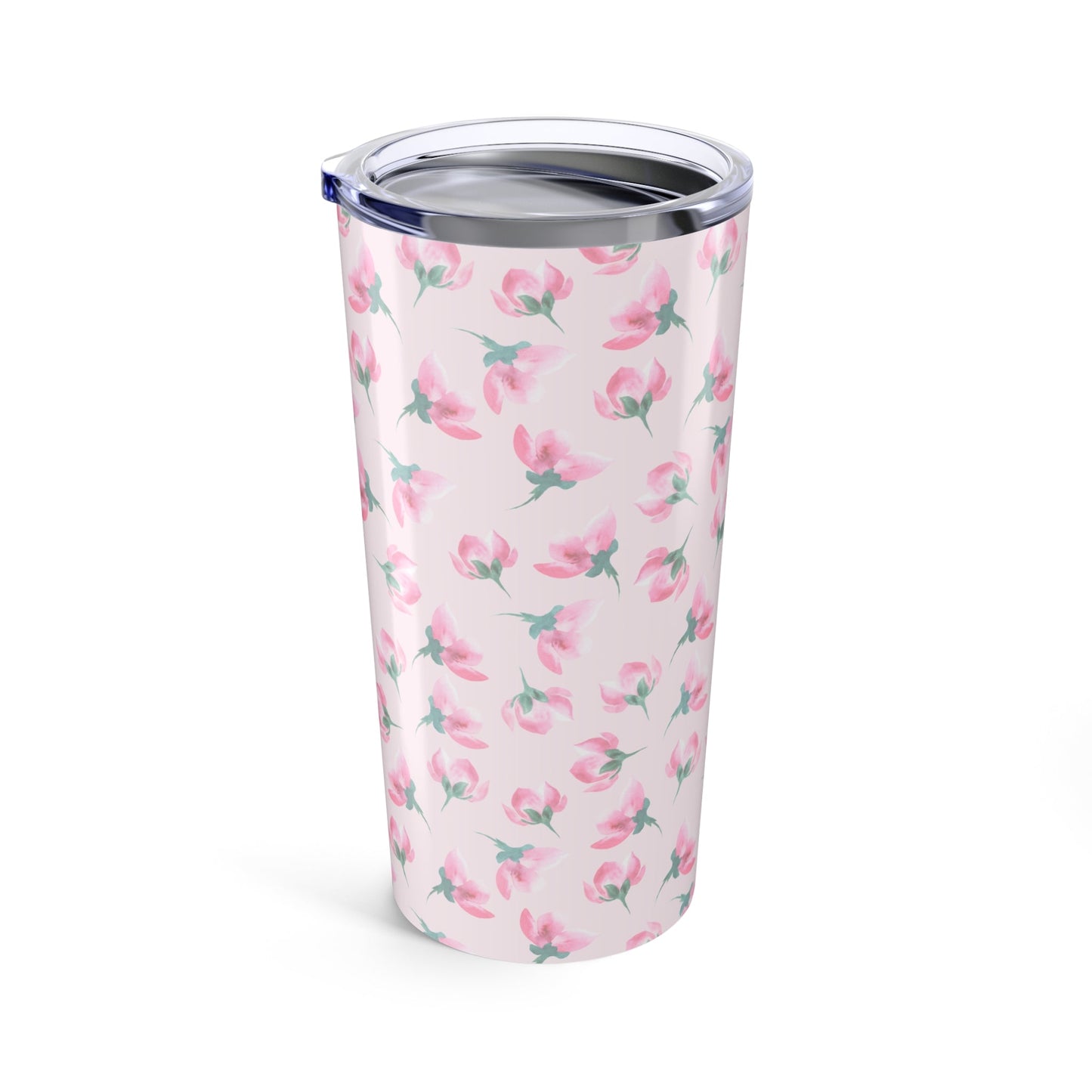Customizable: Floral Tumblers for Daily Sips, Personalized Travel Mugs, Cute Tumbler Gift, Mother's Day Present, Pink Flower Drinkware