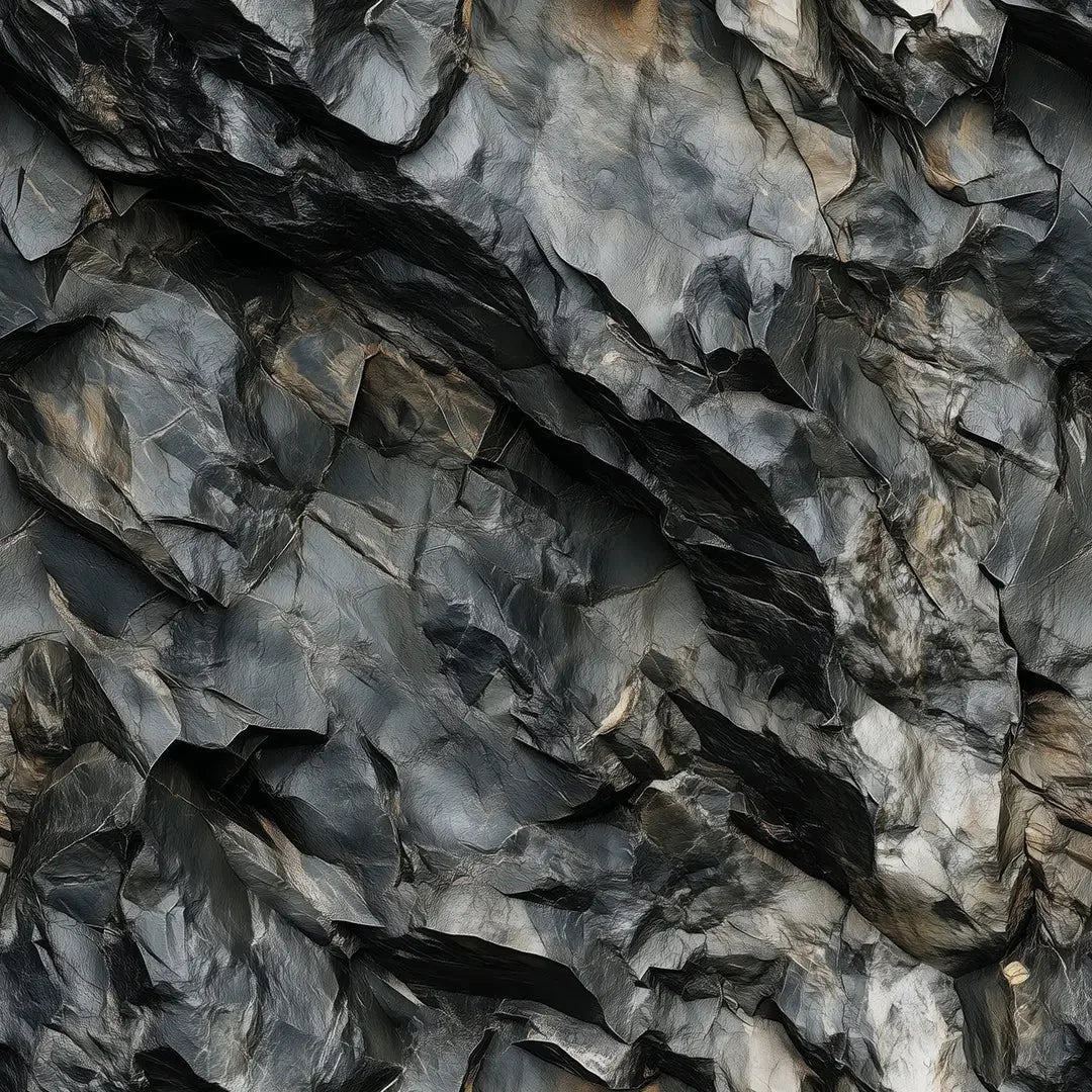 Midnight Obsidian Shard Mural