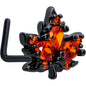 20G 7mm Orange CZ Gem Black Autumn Leaf L Shape Nose Ring