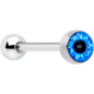 Open Blue Eye Barbell Tongue Ring