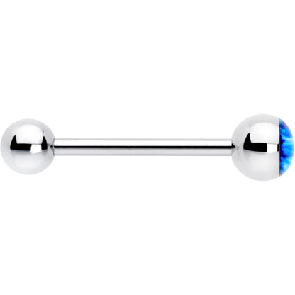 Open Blue Eye Barbell Tongue Ring