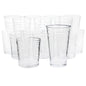 Gibson Home 16 Piece Swirl Clear Assorted Glassware Set | Glassware | Under $100 | Kitchen + Metal