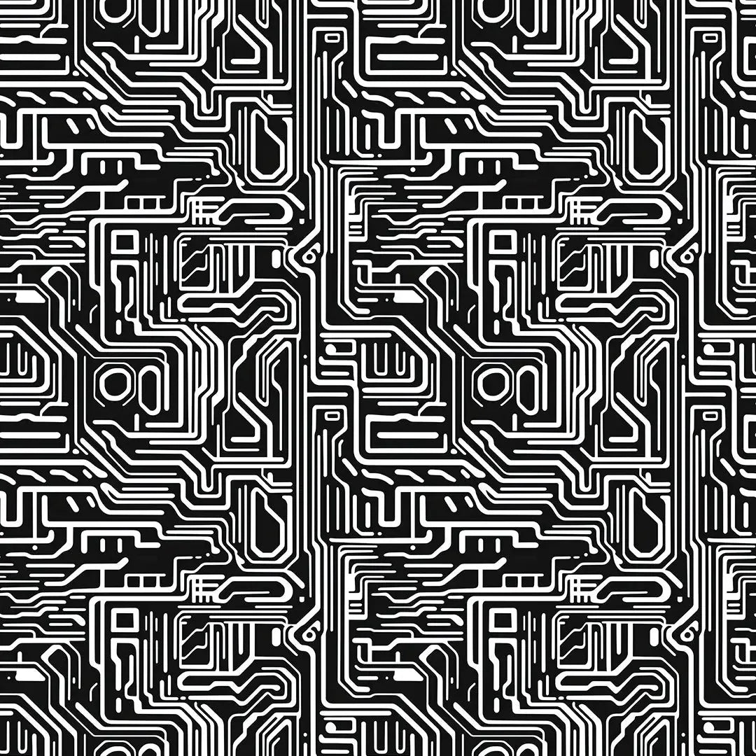 Monochrome Digital Matrix Wallpaper