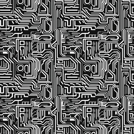 Monochrome Digital Matrix Wallpaper
