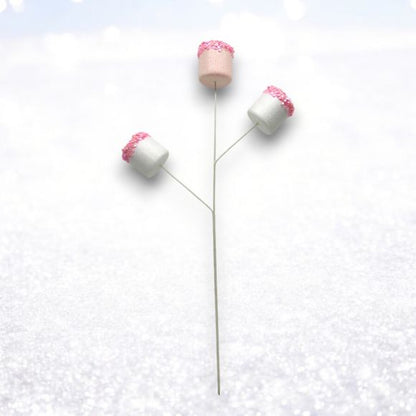 Santa's Sweet Shoppe Collection - Pink Marshmallow Pick