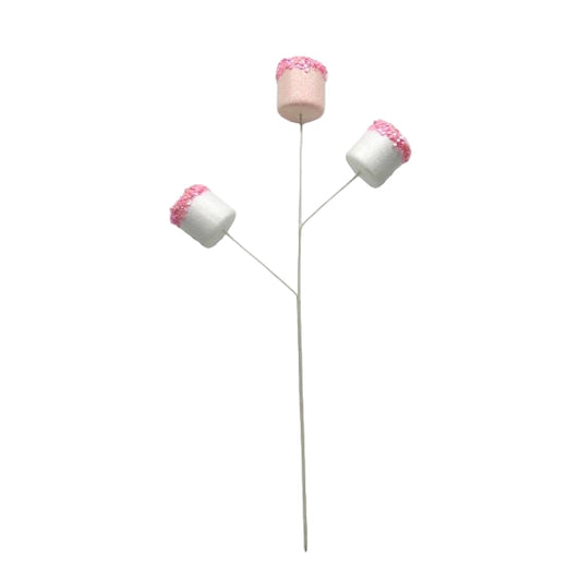 Santa's Sweet Shoppe Collection - Pink Marshmallow Pick