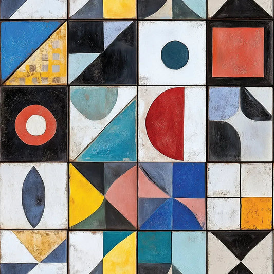 Modernist Composition Grid Wallpaper