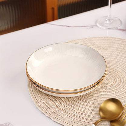 4Piece 8Inch Ceramic Dinner Plates Set  Elegant  Durable