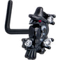 20G 7mm Clear CZ Gem Black Raven Witch L Shape Nose Ring