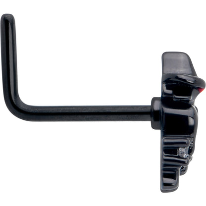 20G 7mm Clear CZ Gem Black Raven Witch L Shape Nose Ring