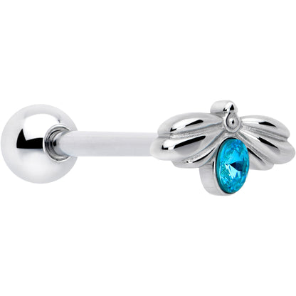 Blue Gem Little Cutie Bee Barbell Tongue Ring