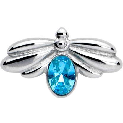 Blue Gem Little Cutie Bee Barbell Tongue Ring
