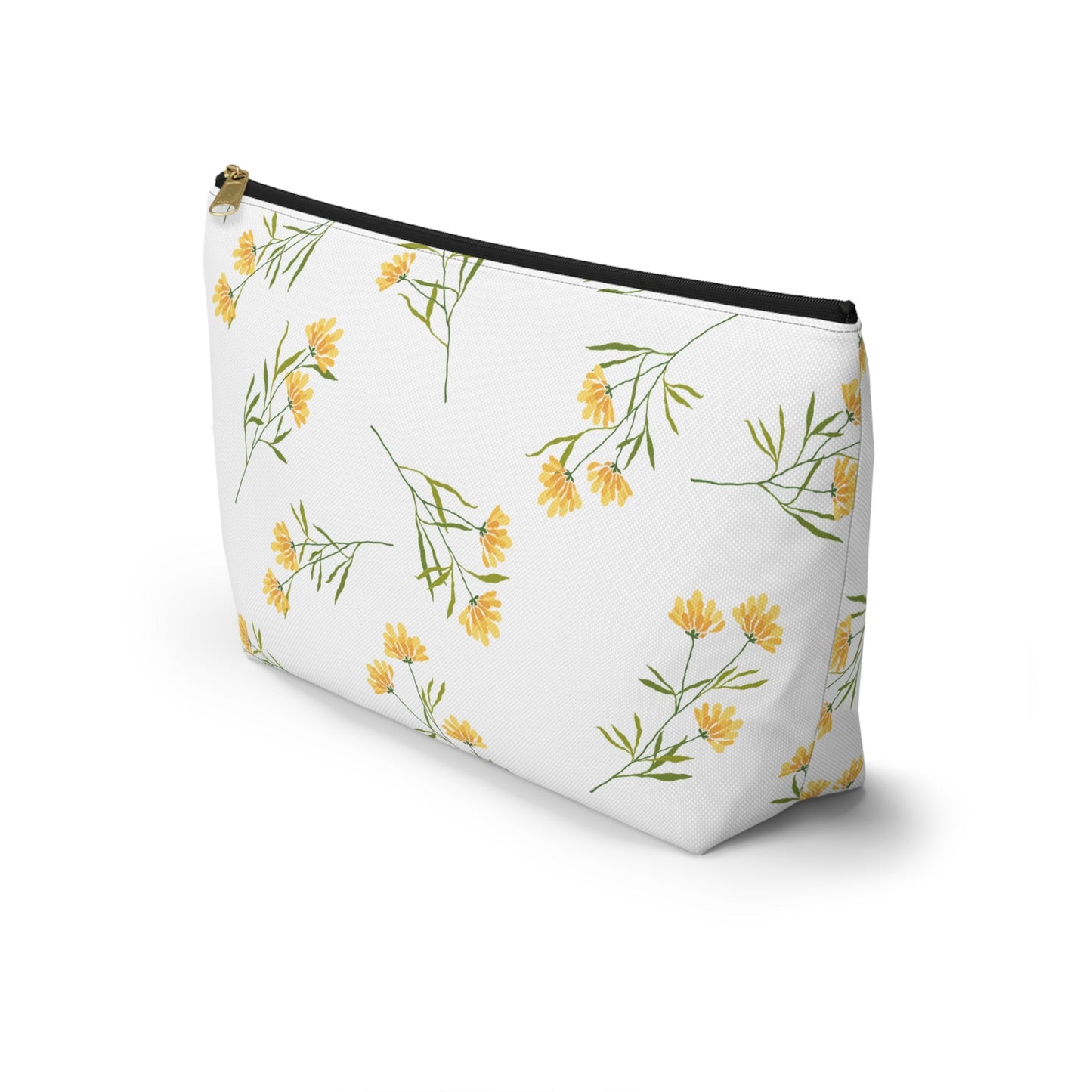 Customizable: Floral Accessory Pouch, Cute Makeup Bag, Travel Organizer, Gift for Her, Spring Flowers, Eco-Friendly Storage