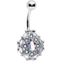 Aurora Gem Retro Sunburst Belly Ring