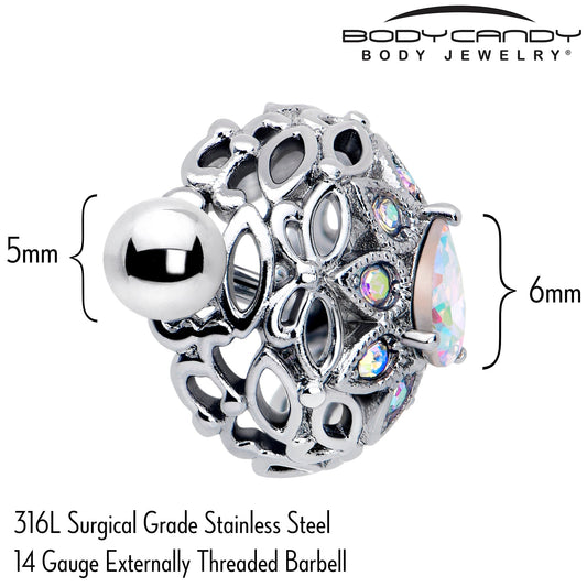 14G 9/16 Aurora Gem Retro Sunburst Nipple Shield Set