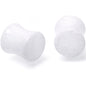 White Shimmer Acrylic Double Flare Plug Set 6mm to 20mm Sizes