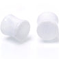 White Shimmer Acrylic Double Flare Plug Set 6mm to 20mm Sizes