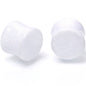 White Shimmer Acrylic Double Flare Plug Set 6mm to 20mm Sizes