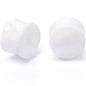 White Shimmer Acrylic Double Flare Plug Set 6mm to 20mm Sizes